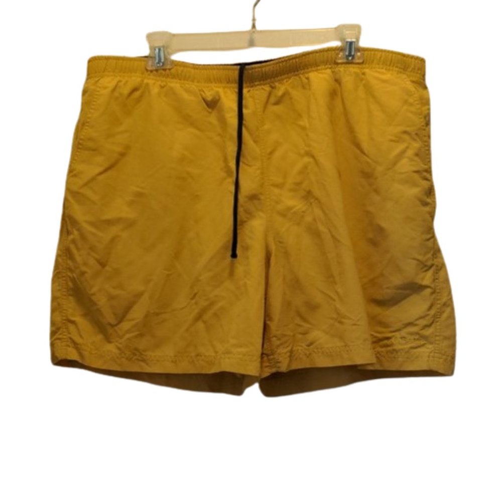 LLBean Men's Size XL Elastic Waist Drawstring Liner Yellow Swim Trunks - Picture 13 of 13